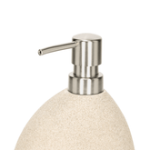 Porta Sabonete Liquido Oval em Polirresina Bege 31,5cm - Ela Decora